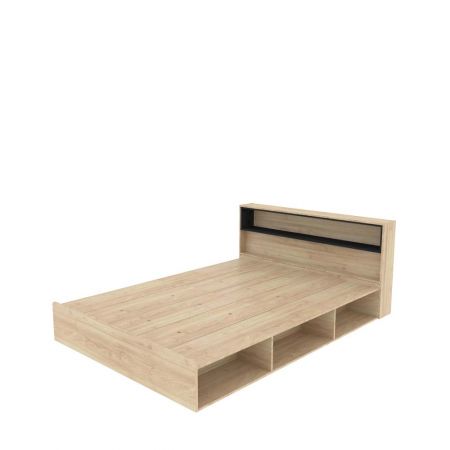 Each grid is covered with 3 rectangular lying boards. There is a circular through hole with a diameter of 30.0cm on the left and right sides, which can be easily picked up by consumers. The height of the bed from the head is 23.6cm. Has a long storage compartment. The width is 149.2cm, the depth is 18.7cm, and the height is 20.0cm.